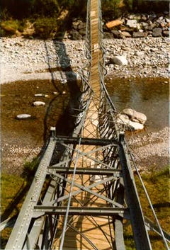 GanggelistegUmgekippter Pylon, auf Brücke liegend. (Bild: PD/Gemeindearchiv Bussnang)