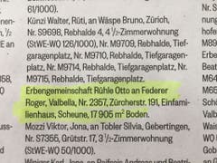 Diese Handänderung publizierte die Stadt Rapperswil-Jona am Freitag in der Linth-Zeitung. (Bild: Keystone-SDA/Silvia Minder)