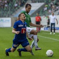 Impressionen vom ersten Spiel der Saison gegen St. Gallen. (Bild: KEYSTONE/Georgios Kefalas, St. Gallen, 20. Juli 2019)