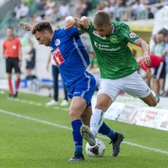 Impressionen vom ersten Spiel der Saison gegen St. Gallen. (Bild: KEYSTONE/Georgios Kefalas, St. Gallen, 20. Juli 2019)
