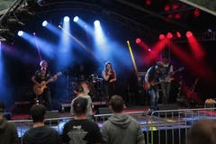 Die einheimische Band MOM. (Bild: Florian Arnold, 20. Juli 2019)