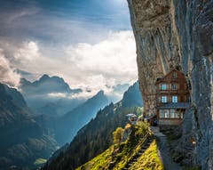 Das Bergrestaurant Aescher: ist laut «National Geographic» der schönste Ort der Welt. Mir wird schlecht. (Bild: Peter Böhi)