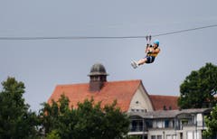 Hoch über Zug. (Bild: Stefan Kaiser, Zug, 27. Juli 2019)