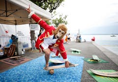 Affe mit Balancegefühl. (Bild: Stefan Kaiser, Zug, 27. Juli 2019)