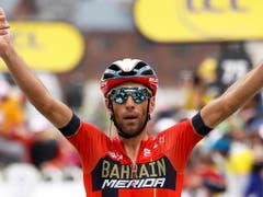 Bei letzter Gelegenheit klappte es für Vincenzo Nibali bei der 106. Tour de France doch noch mit einem Etappensieg (Bild: KEYSTONE/EPA/YOAN VALAT)