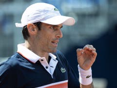 Albert Ramos, der neue Gstaad Sieger: «Ich spielte die ganze Woche für meine Verhältnisse fast perfekt.» (Bild: KEYSTONE/PETER SCHNEIDER)