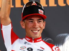 Bei seinem Tour-Debüt gleich dreimal im Sprint siegreich: der 25-jährige Australier Caleb Ewan (Bild: KEYSTONE/EPA/YOAN VALAT)