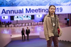Greta Thunberg am WEF in Davos im Januar 2019. (Bild: GIAN EHRENZELLER)