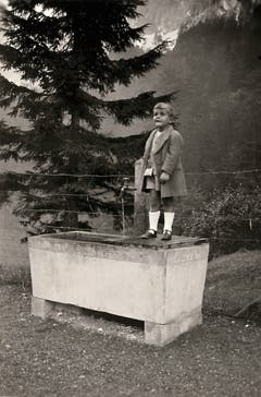 Merz bei seiner ersten Wanderung im Alpstein 1950.