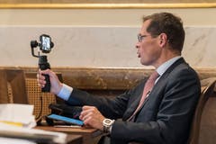 Rang 1 auf der Liste der Schwänzer: Roger Köppel verpasste in der laufenden Legislatur 22,42 Prozent der Abstimmungen. (Bild: key)