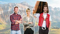 Marco Fritsche, Diana Gutjahr und Nicolas Senn schnürten die Wanderschuhe.