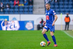 Sein letzter Einsatz für den FC Luzern: Beim 0:0 gegen den FC Zürich wird Christian Schneuwly in der 75. Minute eingewechselt. (Bild: Martin Meienberger, Luzern, 28. Juli 2019)