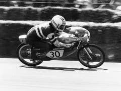 Stefan Dörflinger auf einem Kreidler-Motorrad auf einer undatierten Aufnahme (Bild: KEYSTONE/STR)