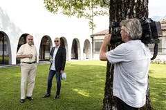 Guy Parmelin und Alain Berset. (Bild: Alexandra Wey/Keystone, Schwyz, 4. Juli 2019)