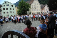 Bundesratsbesuch in Uri: Der Besuch zog viel Volk an. (Bild: Urs Hanhart, 4. Juli 2019)