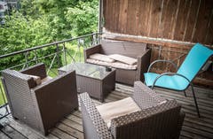 Der Sitzplatz der Wohngemeinschaft Phönix.