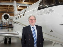 «Wir haben alles richtig gemacht»: Pilatus-Verwaltungsratspräsident Oscar J. Schwenk will das vom EDA ausgesprochene Verbot nicht akzeptieren, Flugzeuge an Saudi-Arabien und die Vereinigten Arabischen Emirate auszuliefern. (Bild: KEYSTONE/CHRISTIAN BEUTLER)