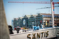 So sieht es momentan rund um das ehemalige Lagerhaus am Hafen aus. (Bild: Reto Martin)