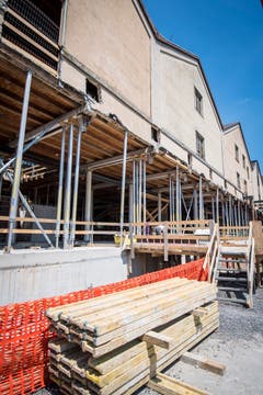 Romanshorn TG - Blick auf die Baustelle des Kornauses in Romanshorn.