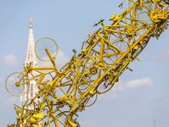 Brüssel hat sich für den Auftakt der 106. Tour de France herausgeputzt (Bild: KEYSTONE/EPA/STEPHANIE LECOCQ)