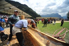 Impressionen vom Innerschweizer Schwingfest in Flüelen. (Bild: Urs Hanhart, Flüelen, 7. Juli 2019)