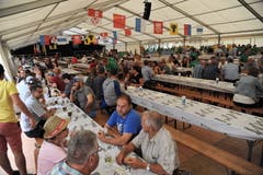 Impressionen vom Innerschweizer Schwingfest in Flüelen. (Bild: Urs Hanhart, Flüelen, 7. Juli 2019)