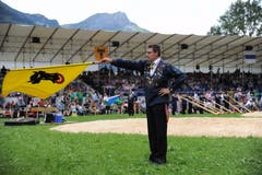 Impressionen vom Innerschweizer Schwingfest in Flüelen. (Bild: Urs Hanhart, Flüelen, 7. Juli 2019)