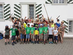 «Gruppenfoto, geschossen vor der Abreise.» (Bild: Jungwacht Sins, 7. Juli 2019)