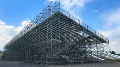 Hier entsteht das ESAF-Stadion. (Bild: Peter Bumbacher, Zug, 8. Juli 2019)