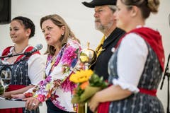Einst war die Urnerin Bundesratskandidatin, heute sprach sie an einem geschichtsträchtigen Ort zum Schweizer Volk. (Bild: Nadia Schärli, Rütli, 1. August 2019)