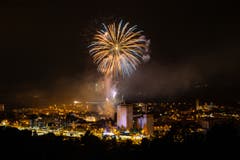 Feuerwerk der Stadt Gossau. (Bild: Marc Bollhalder)
