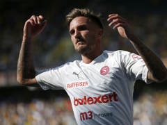 Servettes Offensivspieler Sébastien Wüthrich ist in bester Form (Bild: KEYSTONE/PETER KLAUNZER)
