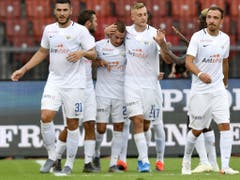 Kurz vor der Pause brachte Marco Schönbächler den FCZ in Führung. Hier schien der erste Saisonsieg erstmals in Reichweite zu kommen (Bild: KEYSTONE/WALTER BIERI)