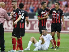 Wer ist nach dem 2:2 zufriedener? Die Xamaxiens oder Zürichs Neuer Mimoun Mahi? (Bild: KEYSTONE/WALTER BIERI)