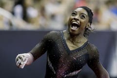 "Ich wollte sehen, wie das aussieht", sagte Biles bescheiden. (Bild: Charlie Riedel)