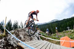 U-23-Fahrer Fabio Püntener machte auf seiner Aufholjagd zahlreiche Plätze gut. (Bild: Roland Jauch, Lenzerheide, 11. August 2019)