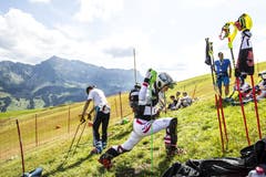 Impressionen von der Grasski-WM in Marbach. (Bild: Alexandra Wey/Keystone, Marbach, 14. August 2019)
