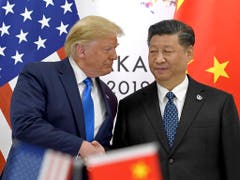 US-Präsident Donald Trump und der chinesische Präsident Xi Jinping beim letzten gemeinsamen Treffen in Japan Ende Juni. (Bild: KEYSTONE/AP/SUSAN WALSH)