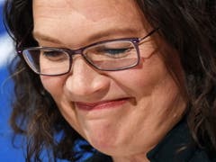 Für die Nachfolge von Andrea Nahles (Archivbild) an der Spitze der SPD gibt es immer mehr Interessentinnen und Interessenten. (Bild: KEYSTONE/EPA/FILIP SINGER)