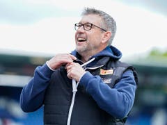 Urs Fischer hat gut lachen: Der Aufsteiger Union Berlin spielt erstmals in der Klubgeschichte in der Bundesliga (Bild: KEYSTONE/DPA/UWE ANSPACH)