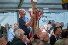 Ein Foto im Festzelt.