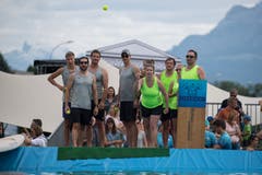 Am Super-Zehnkampf messen sich Teams aus allen Gemeinden rund um den Sempachersee. (Bild: Eveline Beerkircher, Sempach, 17. August 2019)