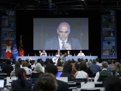 Bundesrat Alain Berset hat am Samstag in Genf die 18. Artenschutzkonferenz Cites eröffnet. (Bild: Keystone/SALVATORE DI NOLFI)