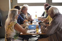 Am Jasscup im Waaghaus. (Bild: Hanspeter Schiess - 17. August 2019)