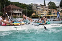 Voller Einsatz von beiden Teams. (Bild: Eveline Beerkircher, Sempach, 17. August 2019)