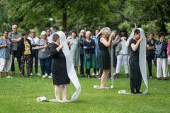 Muda Mathis, Sus Zwick, Sybille Hauert (Bild: Michel Canonica)