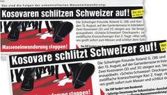 Es war eines der ersten typischen SVP-Plakate: Das Plakat gegen ein Integrationsprojekt für Kosovaren. (Bild: KEY)