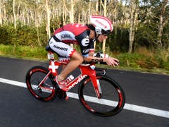 Caroline Steffen qualifizierte sich bereits im Vorjahr für die Ironman-WM auf Hawaii. Die 40-jährige Mutter eines eineinhalbjährigen Sohnes wird wie Daniela Ryf von Brett Sutton trainiert. Vor gut einer Woche bewies Steffen ihre gute Form mit dem Sieg am 70.3 Ironman auf den Philippinen. (Bild: KEYSTONE/AP Delly Carr)