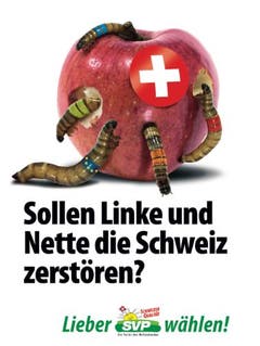 Das Wurm-Plakat für den Wahlkampf 2019. (Bild: SVP)