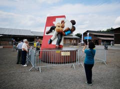 Die Skulptur auf dem Stierenmarkt ist ein beliebtes Fotosujet. (Bild: Stefan Kaiser)